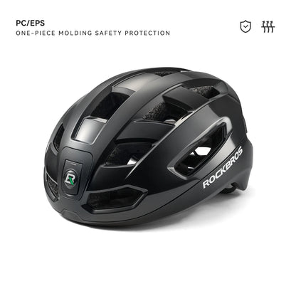 ROCKBROS Bike Helmet Light Helmet with Remote Control Rechargeable Tail light Bicycle Cycling Helmet Intelligent Safety Helmet