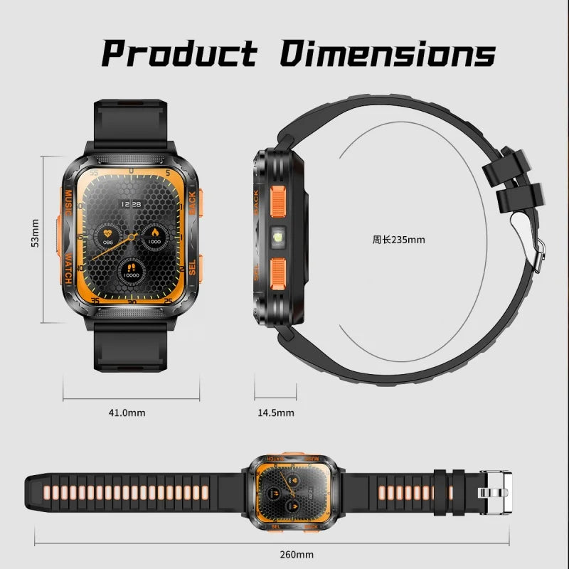 BWSMRIG New Men Smart Watch IP68 Waterproof Bluetooth call  Heart Rate Sleep Monitoring Sport Fitness Smartwatch for Android IOS