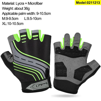 WEST BIKING Mountain Road Bike Gloves Half Finger Summer Cycling Equipment Anti-slip Shock SBR Bicycle Fitness Fingerless Mitten