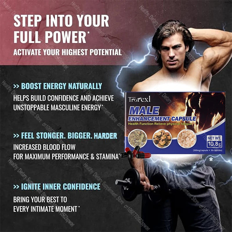 Epimedium Herbal Capsules for Mens, Natural Energy Male Enhancing Supplements, Strength & Performance