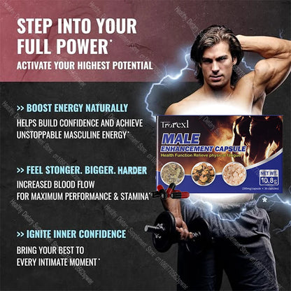 Epimedium Herbal Capsules for Mens, Natural Energy Male Enhancing Supplements, Strength & Performance