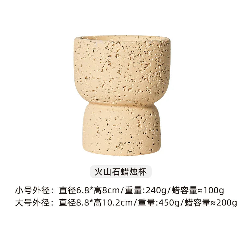 Simple Cement Home Aromatherapy Candle Empty Cup Diy High-value Crafts Indoor Candlestick Modern Home Decoration Ornaments