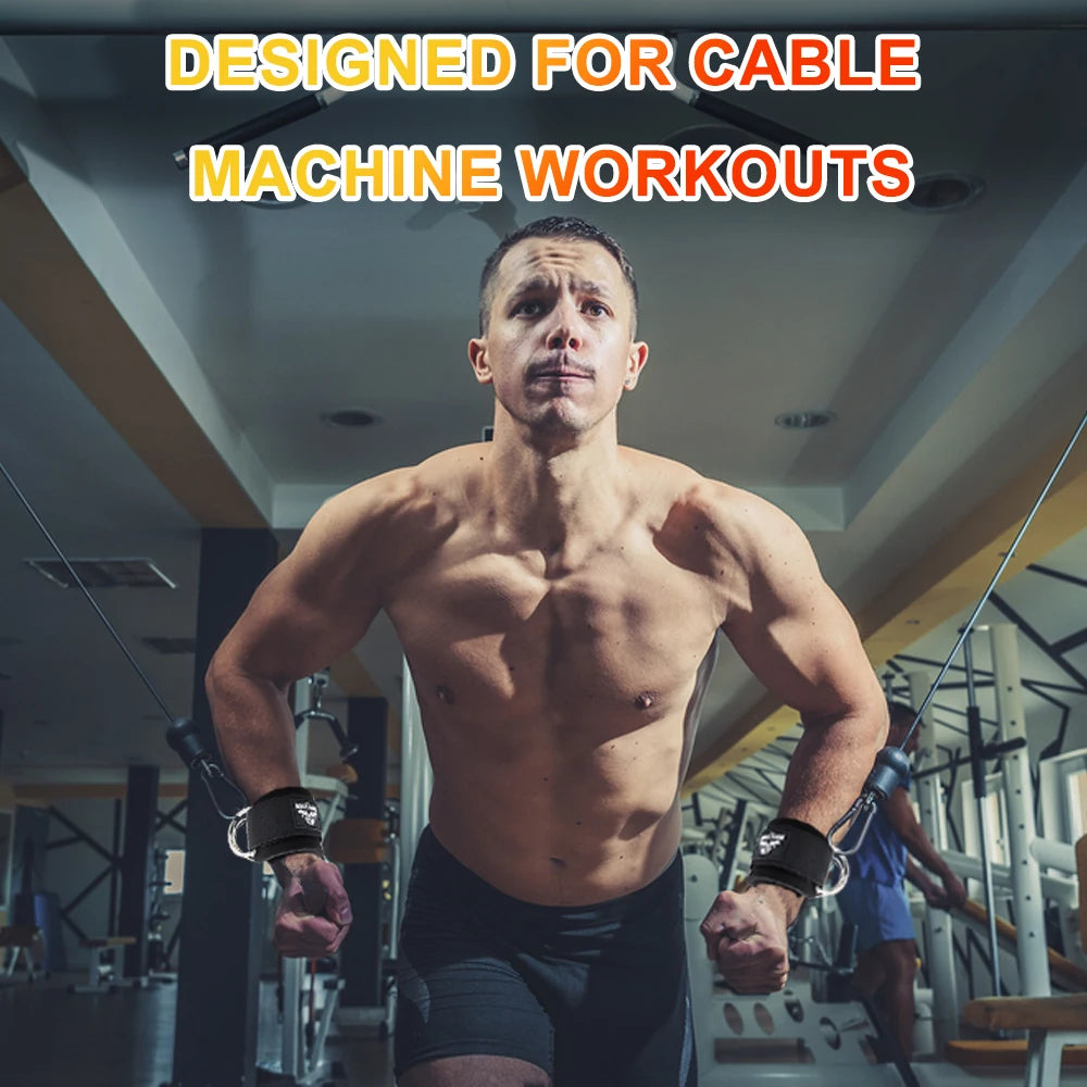Adjustable Wrist Cuffs Straps with Dual D-Rings for Cable Machine Workouts, Lateral Raises, Arm Strength Training Fitness