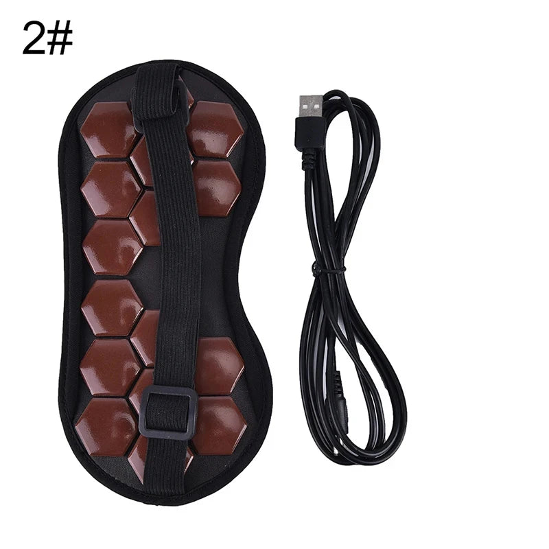 Electric Eye Mask Tourmaline Eye Care Massager Jade Stone Massage Heat Therapy Germanium Infrared Relaxation Health Instrument