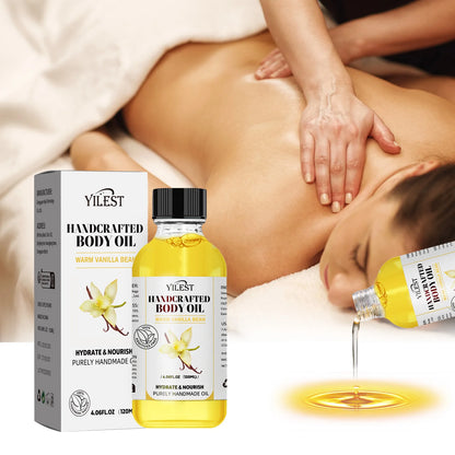 Professional Body Massage Oil 120ml - Relieves Muscle Stress, Deeply Relaxes & Moisturizes with Natural Plant Essential Oils