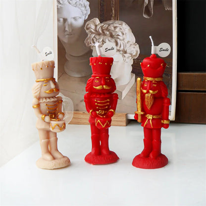 King Candle Silicone Mold Soldier Plaster Resin Ornament Cartoon Ceramics Making Mould Soywax Aromatherapy Home Decor DIY Gifts