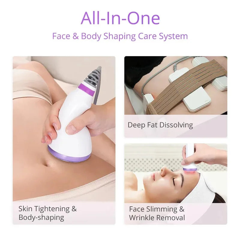 Mychway Radio Frequency Body Contouring Equipment Fat Sculpting S Shape 30k Cavitations Machine With 160MW