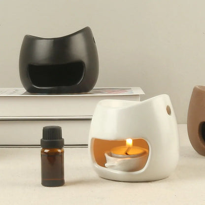 Handmade Ceramic Oil Burner & Wax Melter Speckled Rustic Aromatherapy Diffuser Modern Oil Burner Tealight Wax Melt Warmer