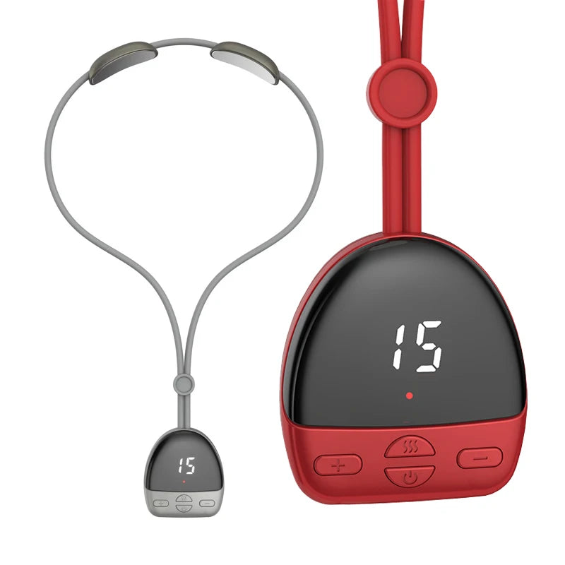 Portable Electric Neck Massager EMS Pulse Cervical Spine Massager 3 Gear Hot Compress Smart Neck Massage Muscle Relaxation Tool