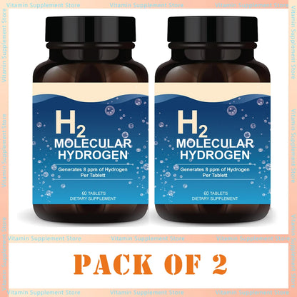 H2 Molecular Hydrogen Water Tablets Hydrogen & Magnesium Supplement Support Energy Production, Recovery, Cognitive Function