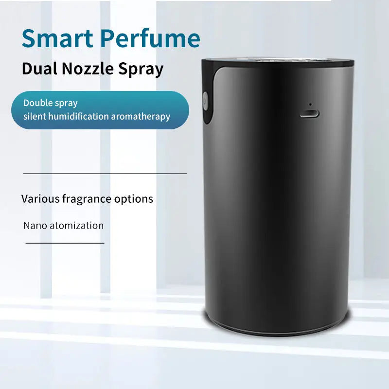 Portable Double Nozzle Essential Oil Diffuser USB Powered Waterless Aromatherapy Humidifier with 7 Colors LED Light Air Scent Pe