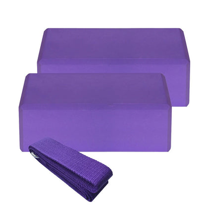 2pcs EVA Yoga Blocks 1pcs Cotton Yoga Strap Stability Blocks Yoga Strap Set for Yoga Pilates Meditation