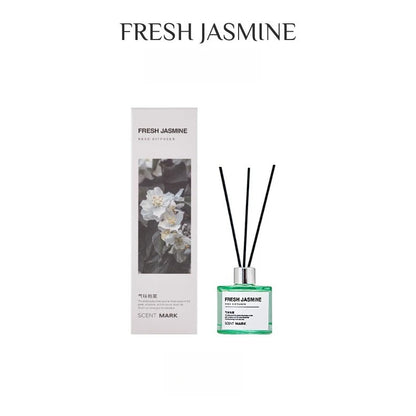 50ML Reed Diffuser Sets Lotus Jasmine Rose Oil Flameless Scent Diffuser Home Fragrance Car Air Freshener Sticks Aromatherapy
