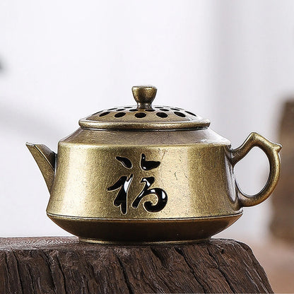 1PCS Incense Burner Antique Style Incense Burner Air Purification Gifts Wishing Aladdin Lamp Metal Home Fragrance Home Decor