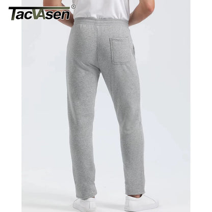 TACVASEN Winter Fleece Pants Mens Thicken Warm Thermal Trousers Drawstring Elastic Waist Jogging Pants Fitness Running Jogger