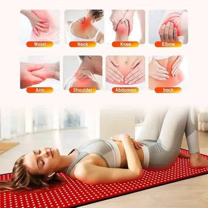 660nm 850nm LED Red Light Therapy Yoga Mat Home Health Relaxation Equipment Whole Body Near Infrared Mat 2025 New