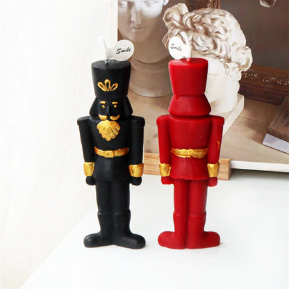 King Candle Silicone Mold Soldier Plaster Resin Ornament Cartoon Ceramics Making Mould Soywax Aromatherapy Home Decor DIY Gifts