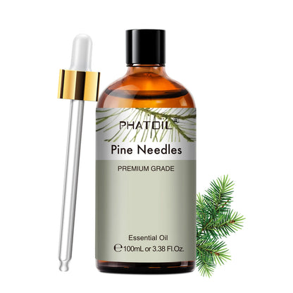 PHATOIL 100ml Aromatherapy Essential Oil-Lavender Rose Vanilla Eucalyptus Sandalwood Pine Needles for Diffuser,Candle Making