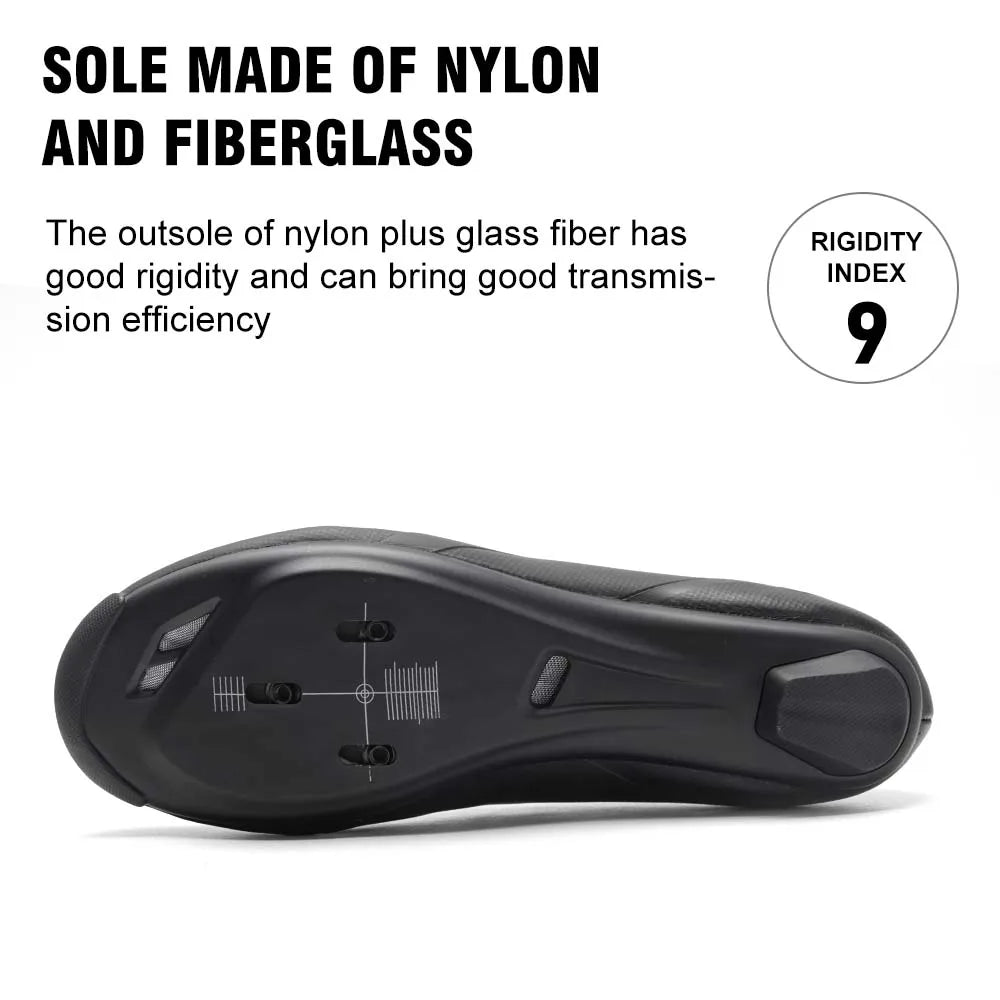 WILDTO Glass Fiber Cycling Shoes Outdoor Hardness9 Wear Resistant Road Riding Sneakers Unisex Adjustable Pro Racing Bicyle Shoes