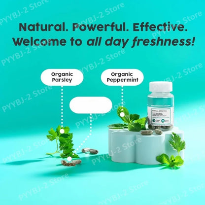 Chlorophyll Capsules - Natural Plant-based Daily Supplements Containing Herbal Ingredients - Plant-based Capsules