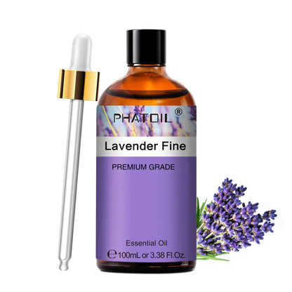 PHATOIL 100ml Aromatherapy Essential Oil-Lavender Rose Vanilla Eucalyptus Sandalwood Pine Needles for Diffuser,Candle Making