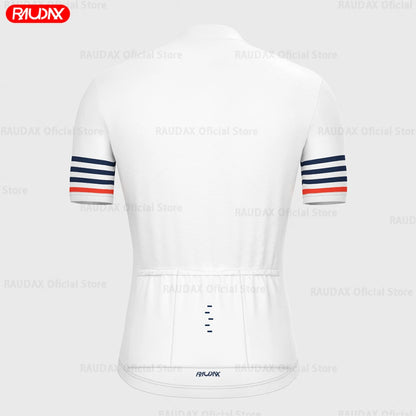 2025 Raudax Cycling Bib Shorts Men's Mountain Bike Jersey Clothing Summer Complete Racing Bicycle Clothes Quick-Dry Sports Set