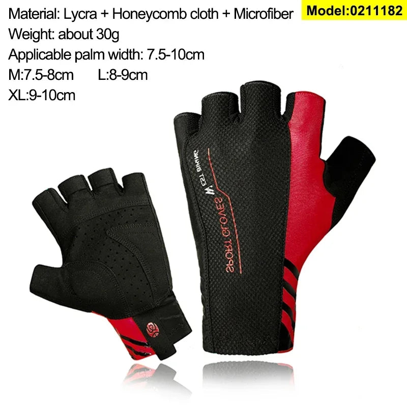 WEST BIKING Mountain Road Bike Gloves Half Finger Summer Cycling Equipment Anti-slip Shock SBR Bicycle Fitness Fingerless Mitten