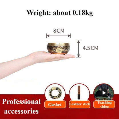 Yoga Meditation Singing Bowl Relaxation Sleeping Sound Bowl Tibetan Handmade Copper Singing Bowls Therapy Percussion Instruments