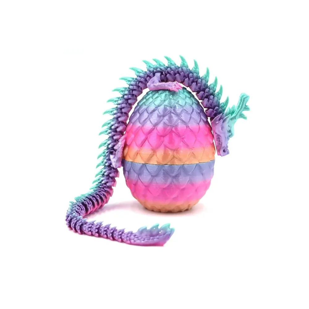 Chinese Dragon Surprise Egg Toy, 3D Movable Joint Dragon Model, Mini Desktop Decoration, Unique Art Craft Gift for Adults & Kids