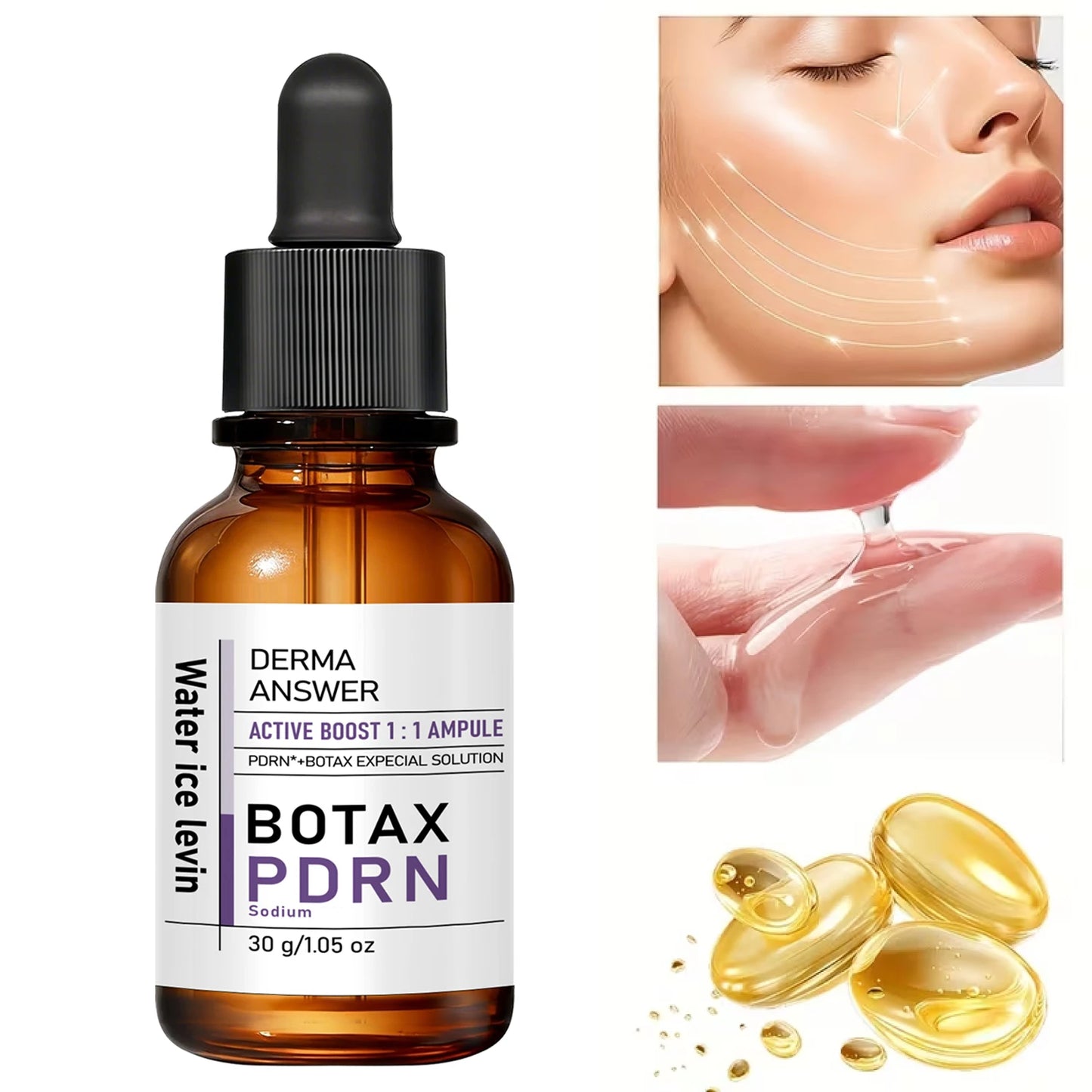 Hyaluronic Acid & Vitamin C Face Oil with Niacinamide - Moisturizing Firming Brightening Ampoule Facial Oil for All Skin Types