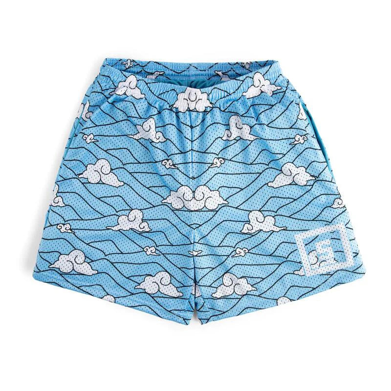 Anime Shorts Men Devil Fruit Manga Sports Shorts to Gym Fitness 3D Print Bermuda Masculina Quick Dry Mesh Oversized Board Shorts