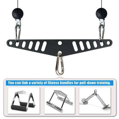 Multi-Grip LAT Pull Down Bar for Home Gym Fitness Spreader Plate LAT Pulldown Attachments for Pulley System Cable Machine