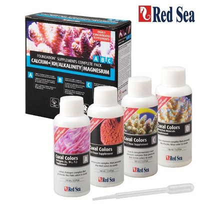 RedSea Coral Reef Essential Elements-Calcium Magnesium KH Strontium Iron Supplement for SPS/LPS-Aquarium Trace Minerals Additive
