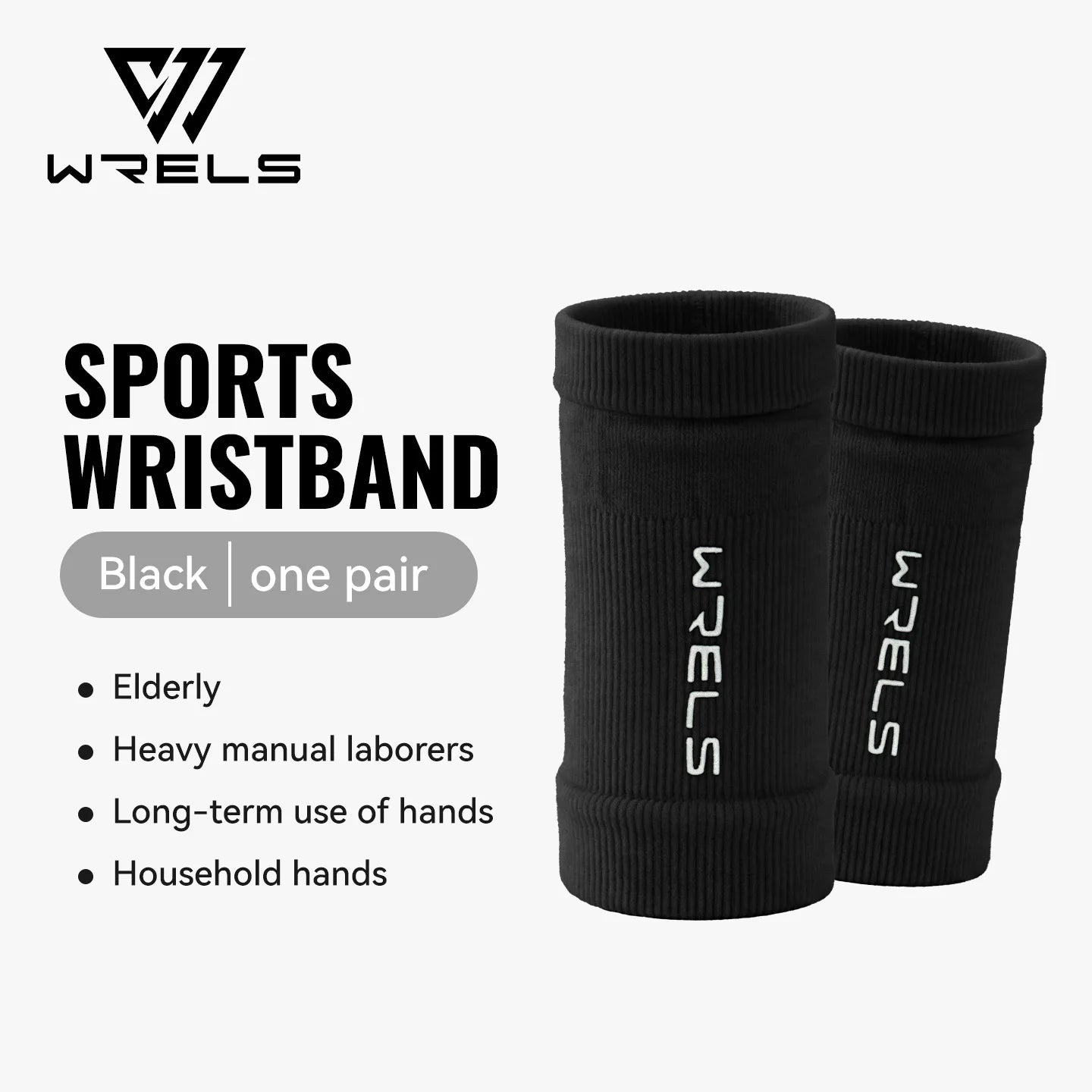 WRELS 1 Pair Compression Wrist Sleeves Half Finger Gloves with Thumb Hole Wrist Support Palm Wrap for Gym Fitness Weightlifting