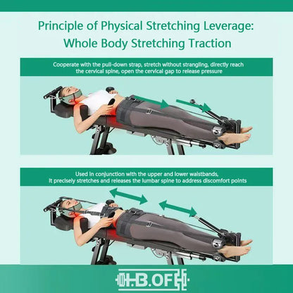 Electric Spine Bed, Electric Stretching Fitness Bed, Rehabilitation Trainer, Height Increase Traction Device, Inversion Machine