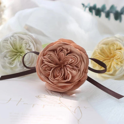 Rose Flower Aromatherapy Wax Ornament Silicone Mold DIY Gypsum Plaster Car Decoration Molds Candle Resin Mould