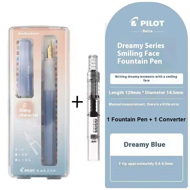 PILOT Fountain Pen Lightweight Barrel SMILEY Cute Panda Nib/Cap Practice Pen Business School Journaling Gift Japanese Stationery