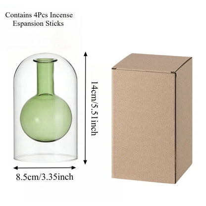 Aromatherapy Diffuser Bottle Glass Essential Oil with Diffusers Sticks 130/200ML Home Storage Transaprent Containers Bottle