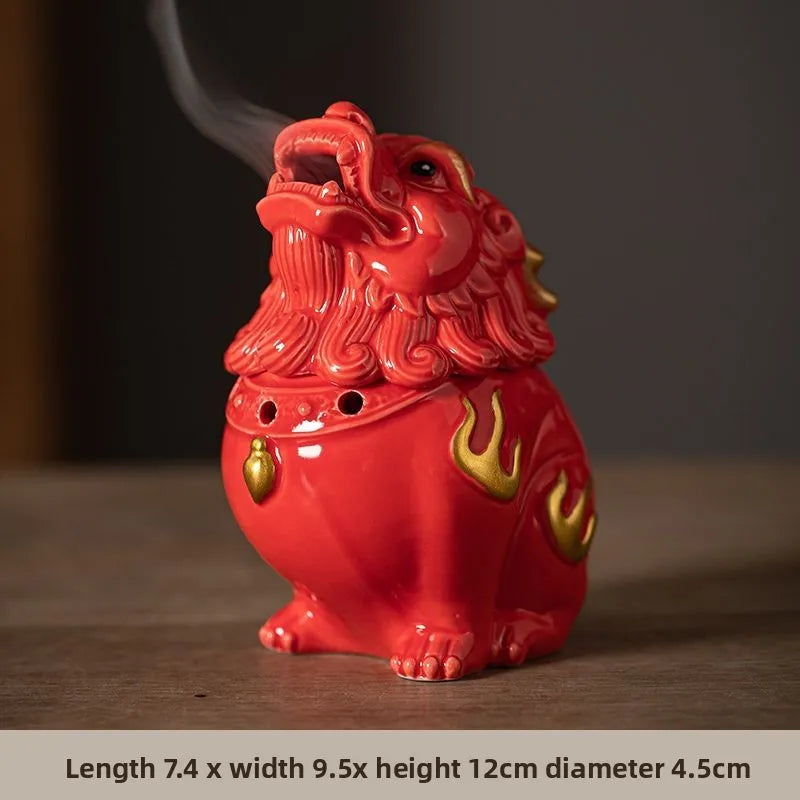 New decorative item: Ceramic incense burner, creative and retro PI Xiu incense burner, home decoration