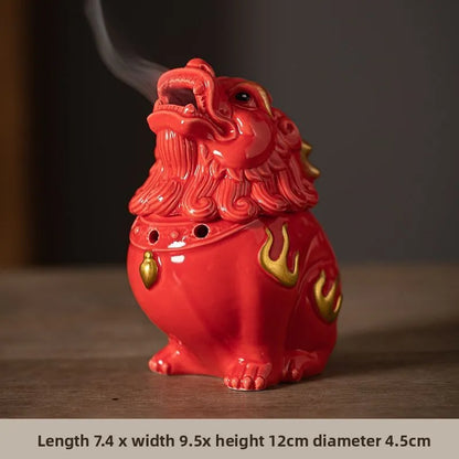 New decorative item: Ceramic incense burner, creative and retro PI Xiu incense burner, home decoration