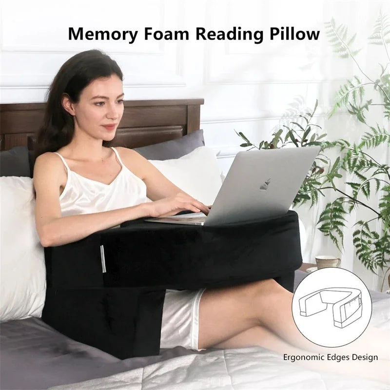 Portable Reading Pillow Lightweight Foldable Cushion Comfortable Back Support For Reading Office Home Outdoor Relaxation