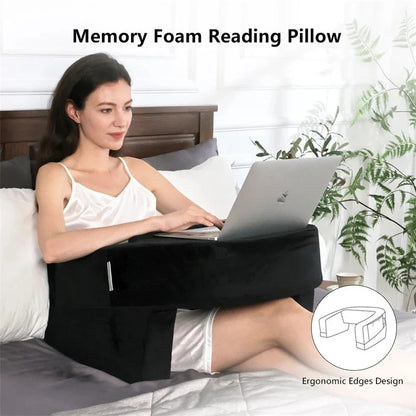Portable Reading Pillow Lightweight Foldable Cushion Comfortable Back Support For Reading Office Home Outdoor Relaxation