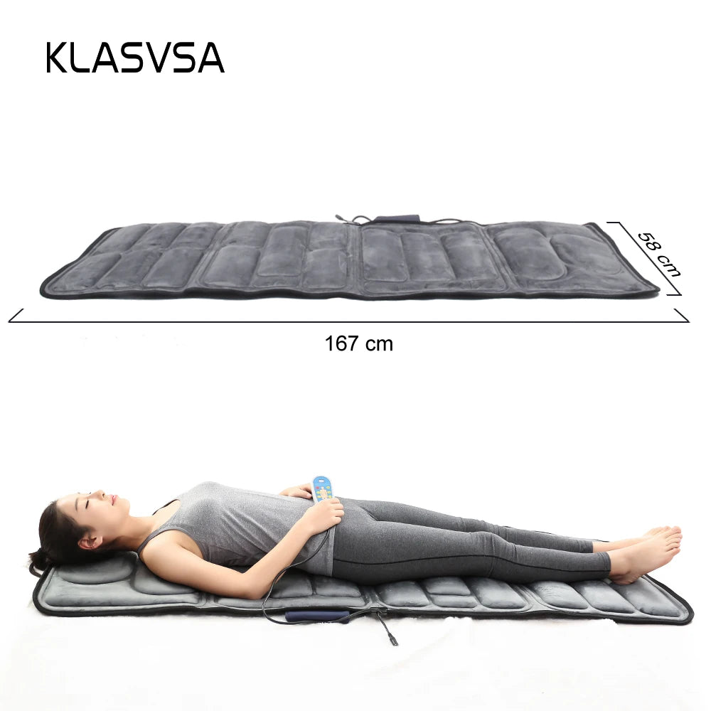 Electric Vibration Massage Cushion Heating Neck Back Massager Relaxation Health Care