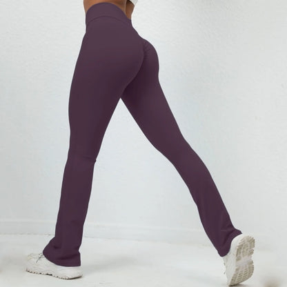 Scrunch Sport Flared Legging Pants Raises Butt Women Clothing High Waist Yoga Pants Gym Tights Push Up Leggings for Fitness 2025