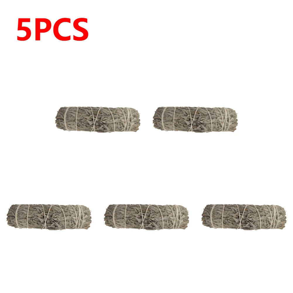 1-5Pcs Incense Blue Sage Bundle Smudge Sticks Wand Portable Treatment Burning Aromatherapy Energy Cleansing Bundles 7-10cm Long