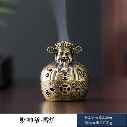 God of Wealth incense burner, incense road aromatherapy burner, tea ceremony ornament, household indoor sandalwood burner