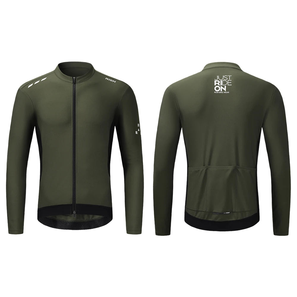 RION Cycling Sets Pro Bicycle Clothing Men Bike Pants Long Sleeves MTB Jerseys Men's Outfit Two Pieces Set Autumn Spring 15-25℃