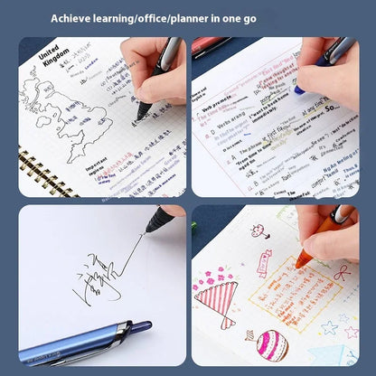 Japanese Pilot Gel Pen, BXRT-V5 0.5mm Metal Needle Tip Black Red Blue Ink,Premium Smooth&Precise for Signing,Exams,Journaling