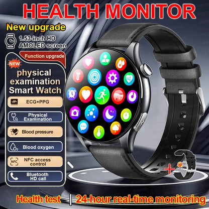 2026 New Smart Watch ECG+PPG Health monitoring Blood pressure UricAcid  Fitness Tracker Clock Sport Call Smartwatch Custom dial