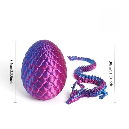 Chinese Dragon Surprise Egg Toy, 3D Movable Joint Dragon Model, Mini Desktop Decoration, Unique Art Craft Gift for Adults & Kids